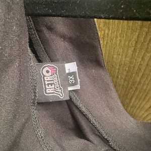 Reproduction Vintage A Line Black Skirt 3X